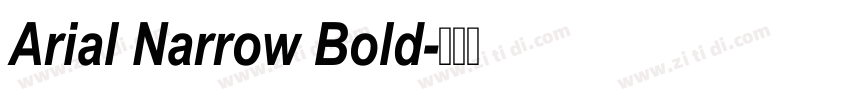 Arial Narrow Bold字体转换